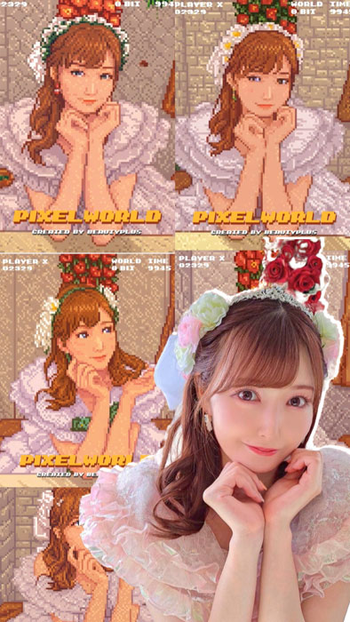 @shanchan_32 写真 ピクセルワールド 壁紙加工 after