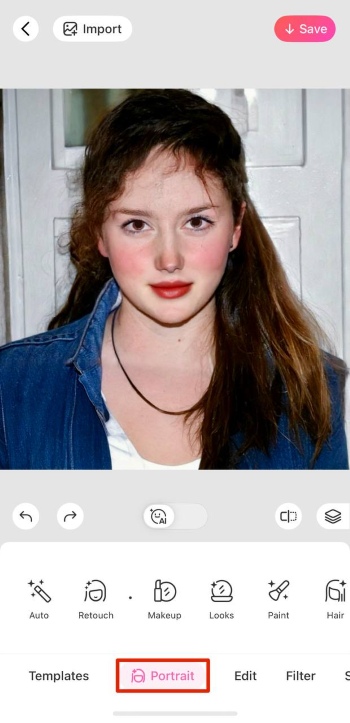 BeautyPlus App Screenshot EN - red eye remover portrait