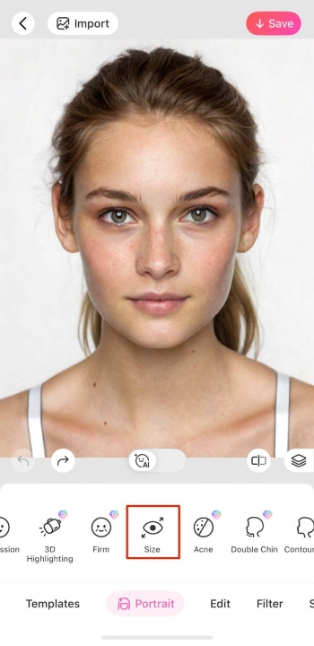 BeautyPlus App Screenshot EN - size