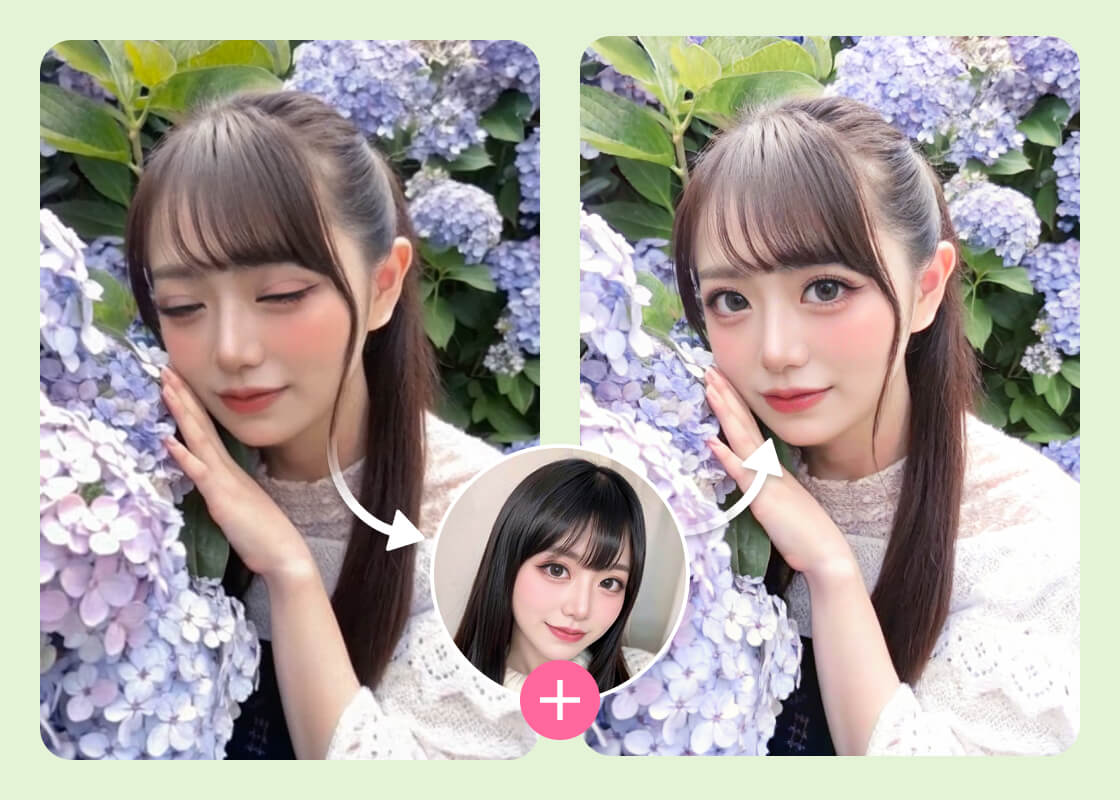 BeautyPlus 写真の目を開ける