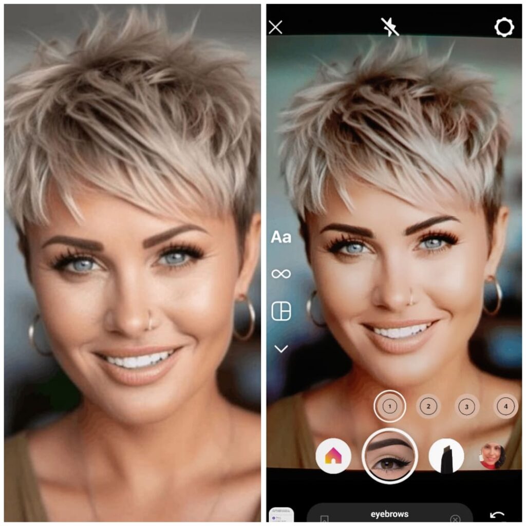 Eyebrow filters-Instagram