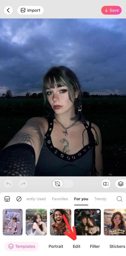 Glow camera app-edit