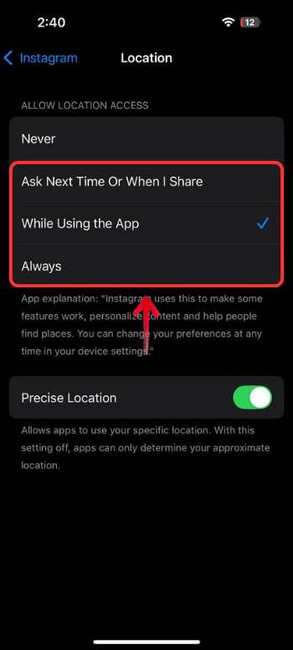 How To Add Temperature to Instagram Story - Inaccurate or Disabled GPS iPhone - 03