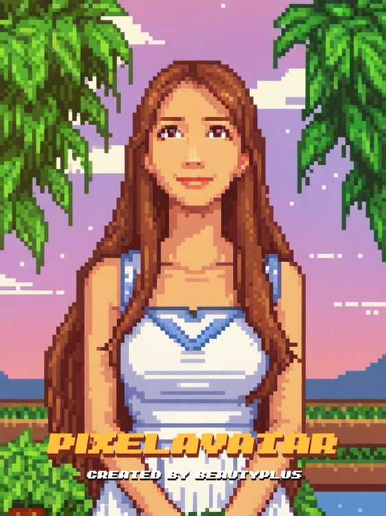 @miku_takami_ 写真ドット 絵 ピクセルアバター AI pixel avatar
